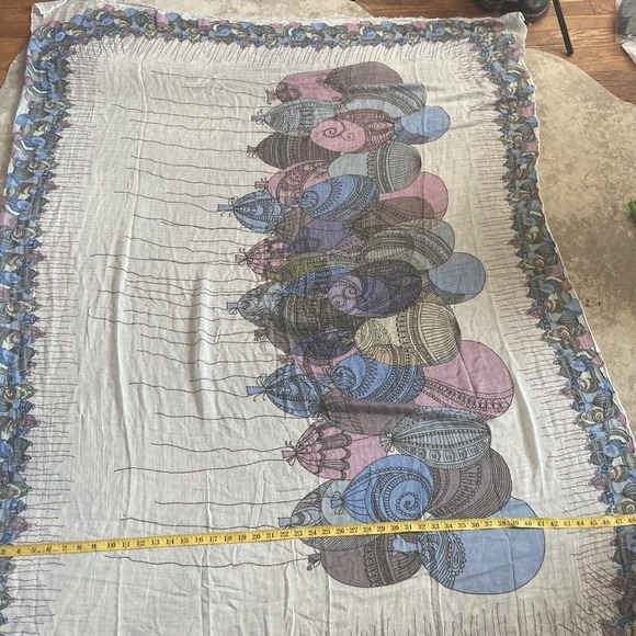 813 Ottotredici Scarf Balloon‎ Print Rectangle Modal Silk Blend Multicolor - Picture 7 of 10